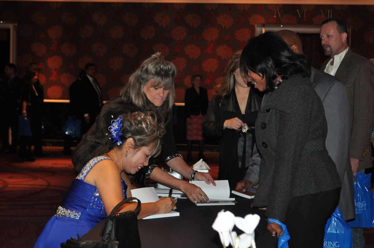 Susie at a book-signing event