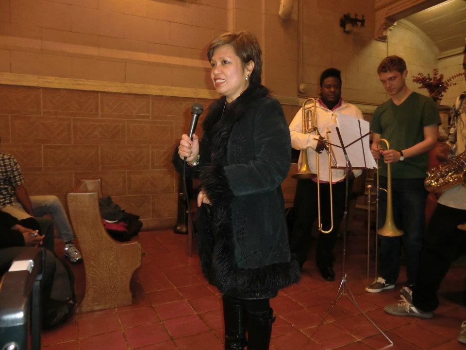 Giving testimony in New York