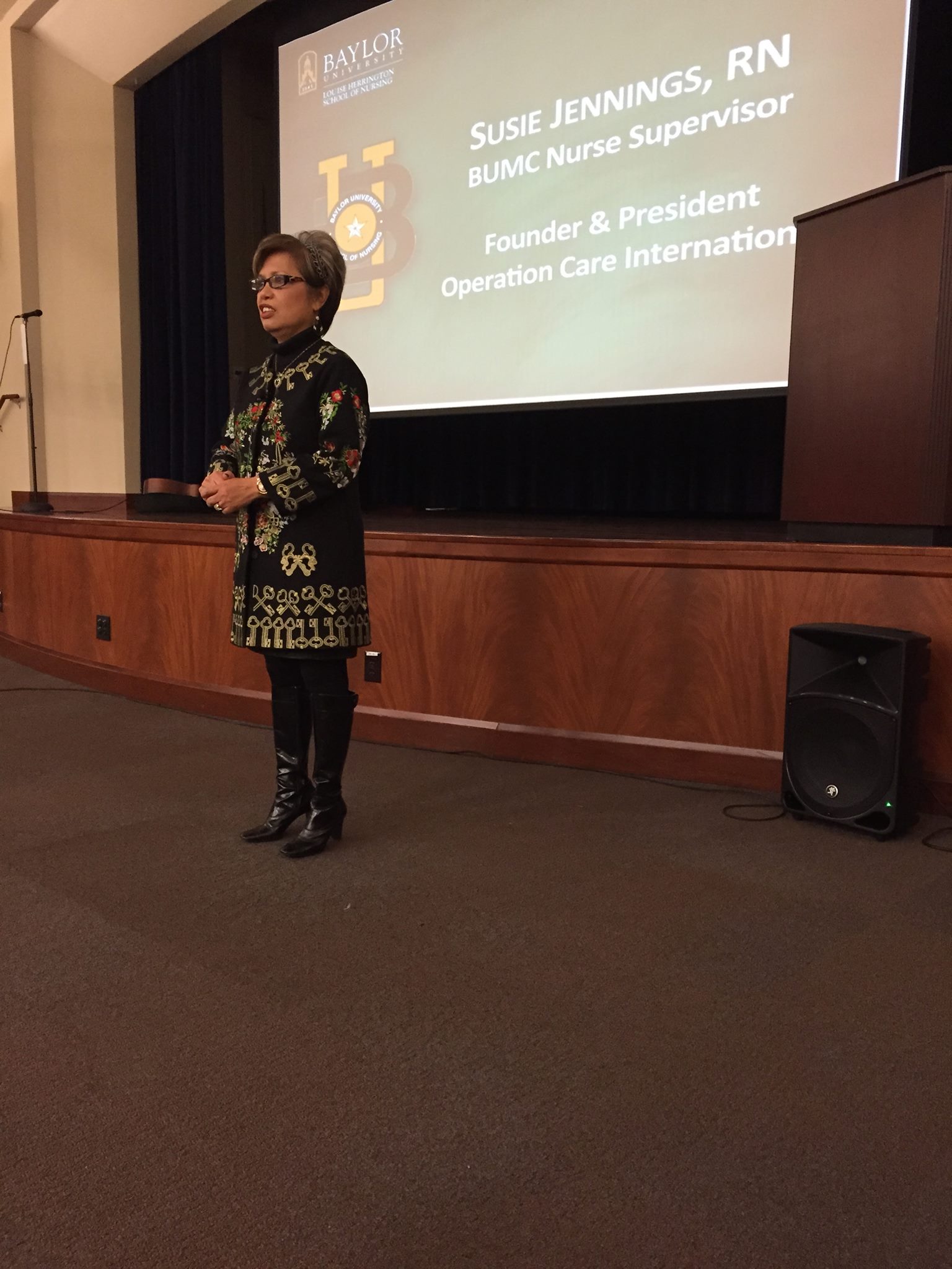 Speaking at Baylor School of Nursing