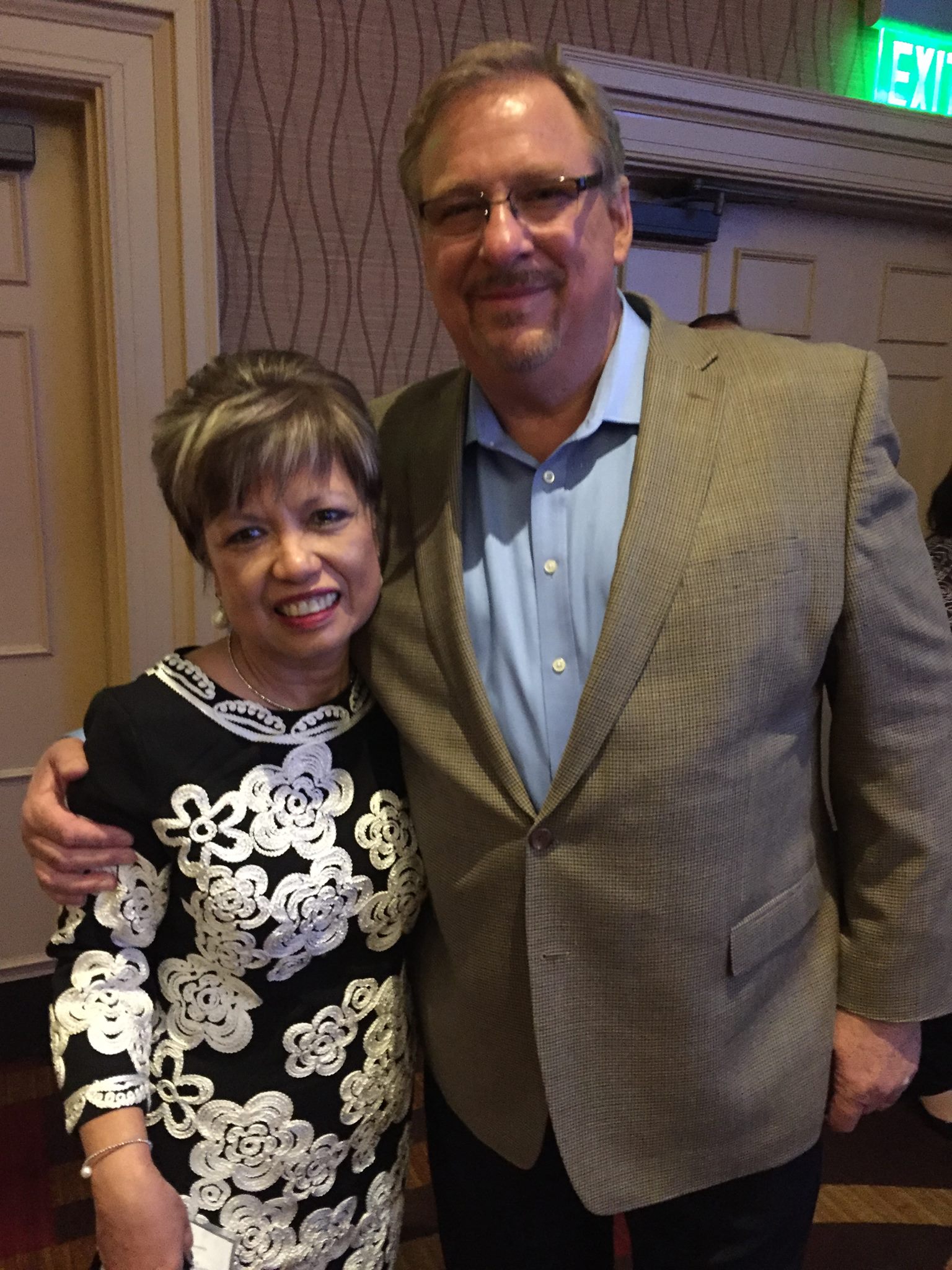 Susie Jennings with Pastor Rick Warren