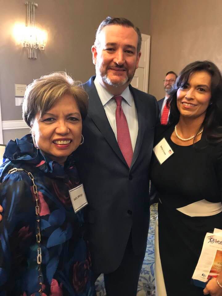 With Ted and Bella Cruz