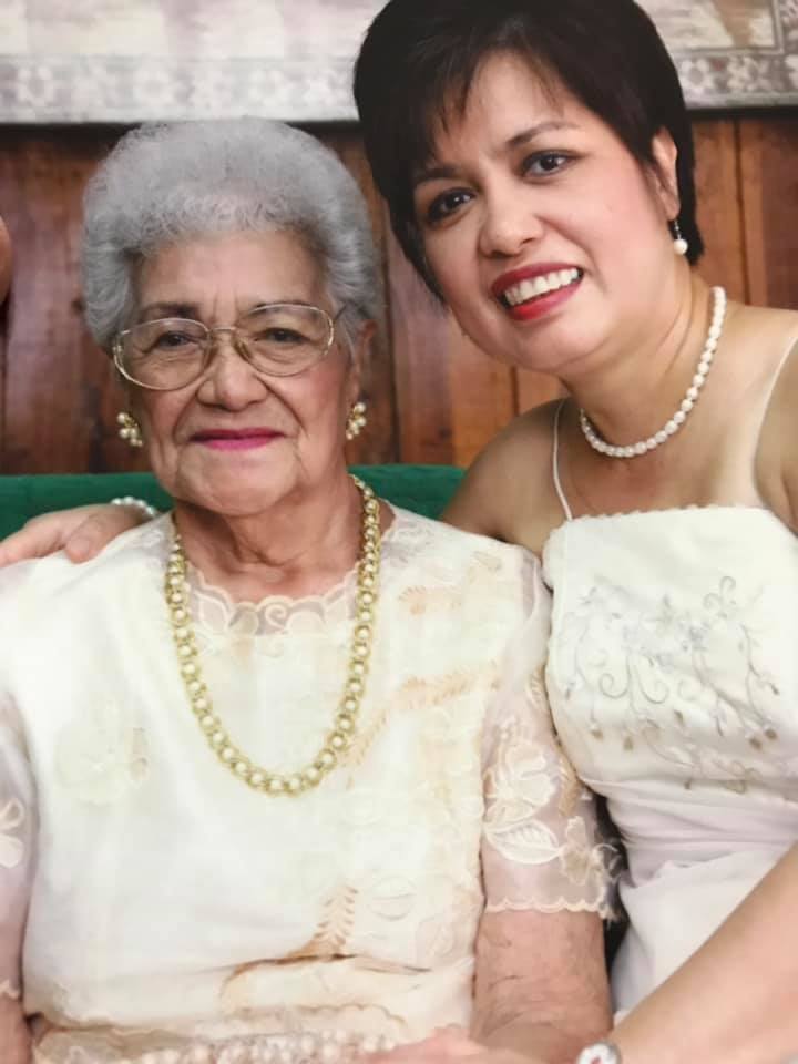 With her MOM mother