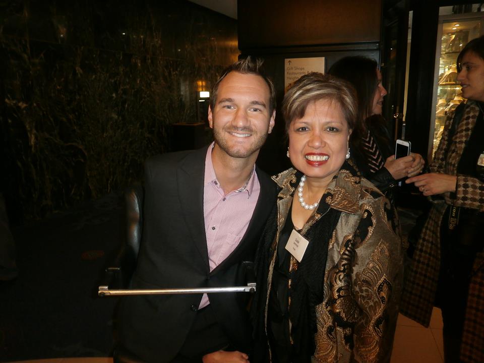 Susie Jennings with Nick Vujicic