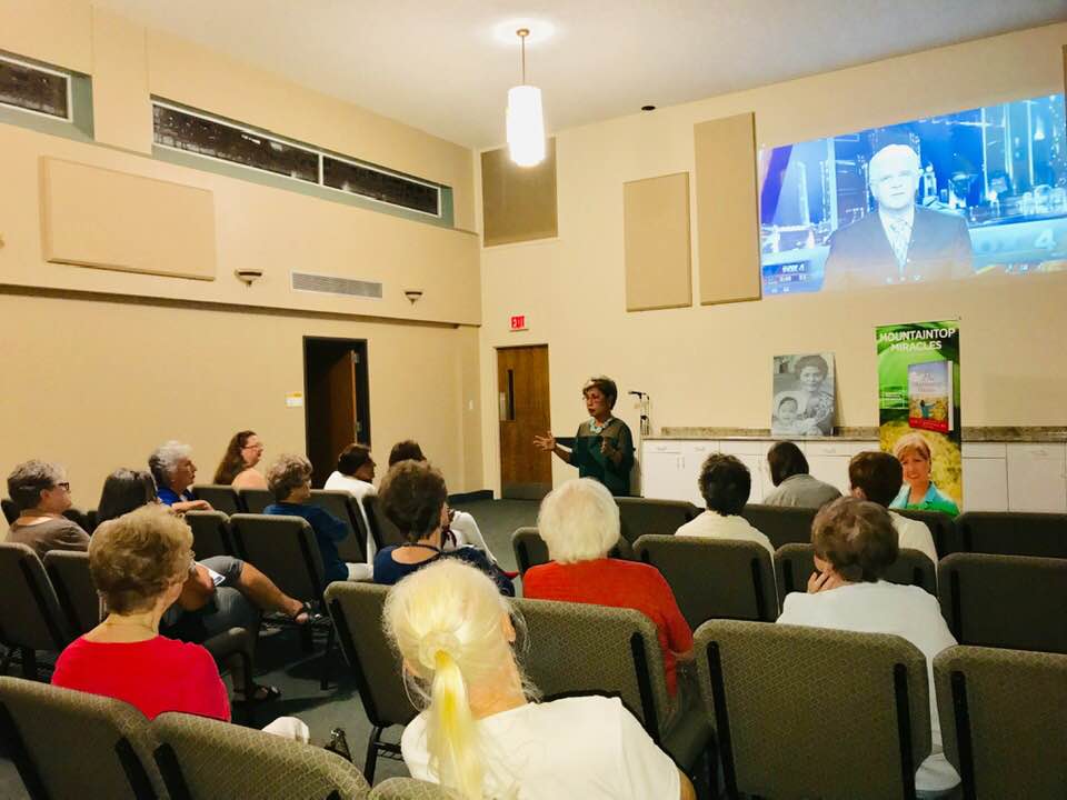 Susie speaking to a women's group